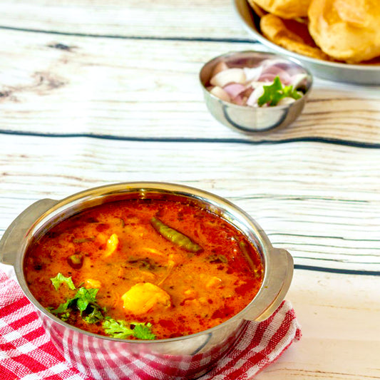 Aloo Tamatar Rasa Using EltheCook's Dal 'Tadka'