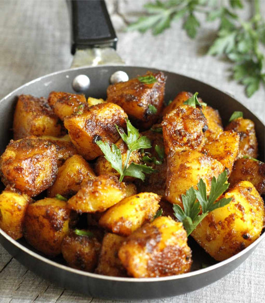 Jeera Aloo with ELtheCook's Jeera Rice 'Tadka'
