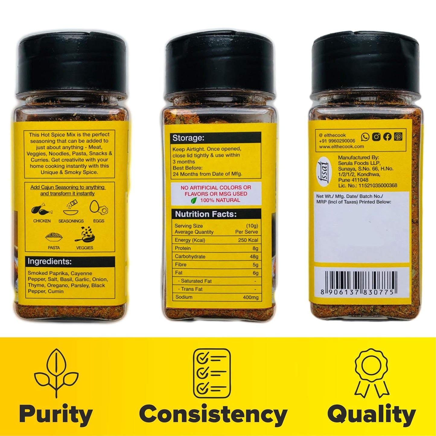 Cajun Hot & Spicy Seasoning | 2 x 50g