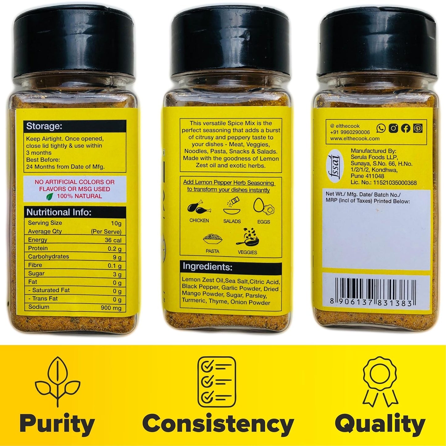 Lemon Pepper & Herb Seasoning | 2 x 50g
