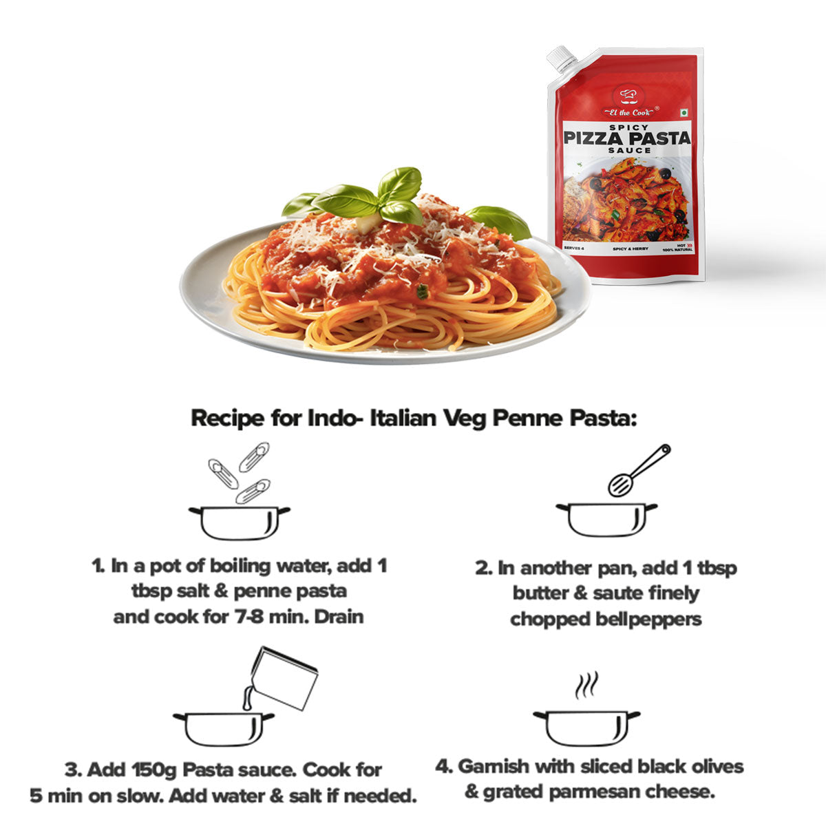 Spicy Pizza Paste Sauce 150ml x 2 pack