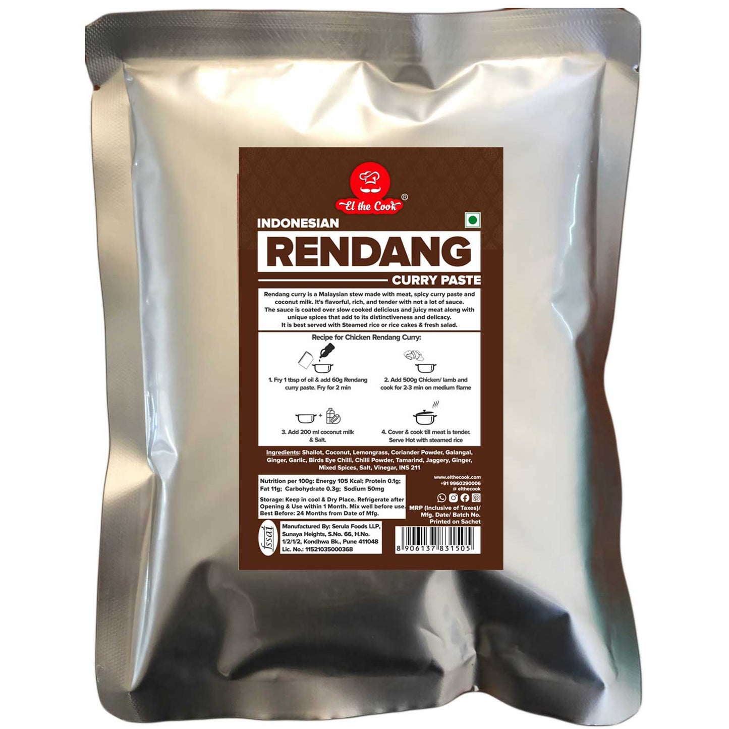 Indonesian Rendang Curry Paste - Bulk Pack 1 kg