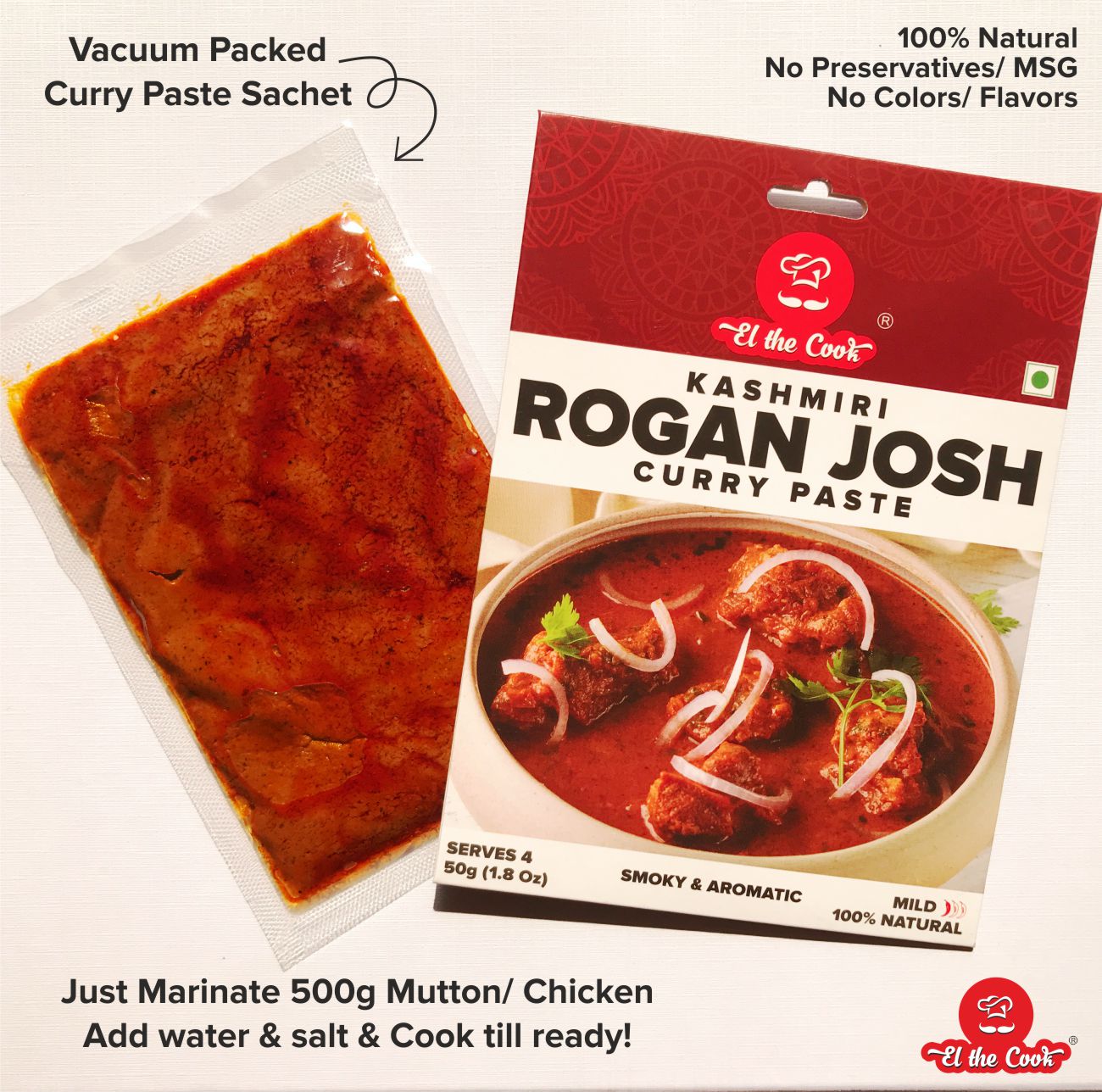 Kashmiri Rogan Josh Curry Paste 50g x 2 Pack