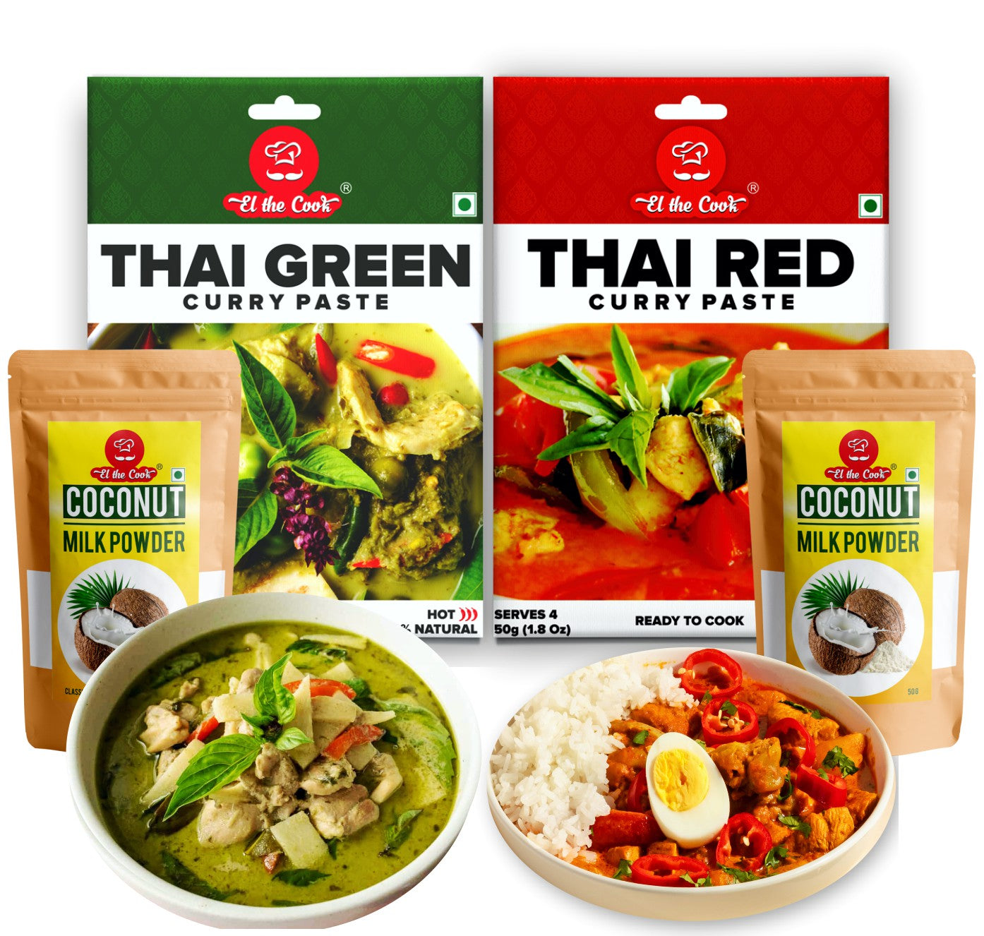 Thai Curry Cooking Kit, Paste, Red, Green