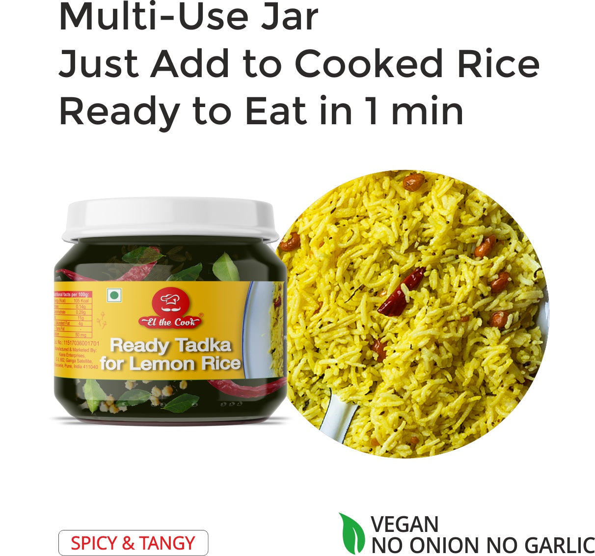 Lemon Rice Tadka Jar - 180g