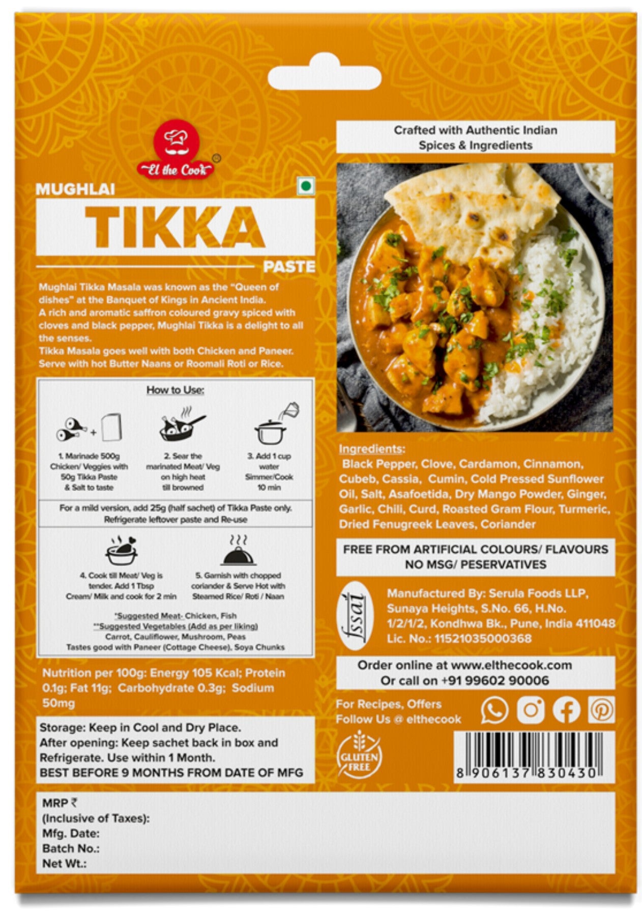 Mughlai Tikka Curry Paste 50g x 2 Pack