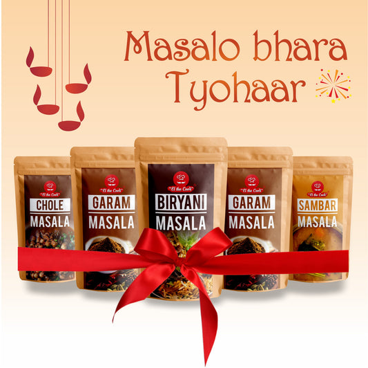 Masalo bhara Tyohaar Combo | Biryani, Chole, Sambar & Garam Masala | 5 x 50g