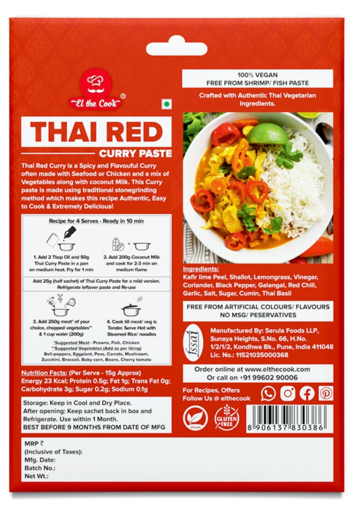 Thai Red Curry Paste 50g x 5 Pack