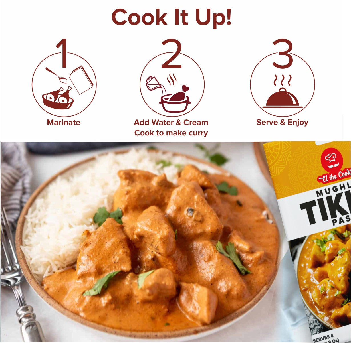 Mughlai Tikka Curry Paste 50g x 2 Pack