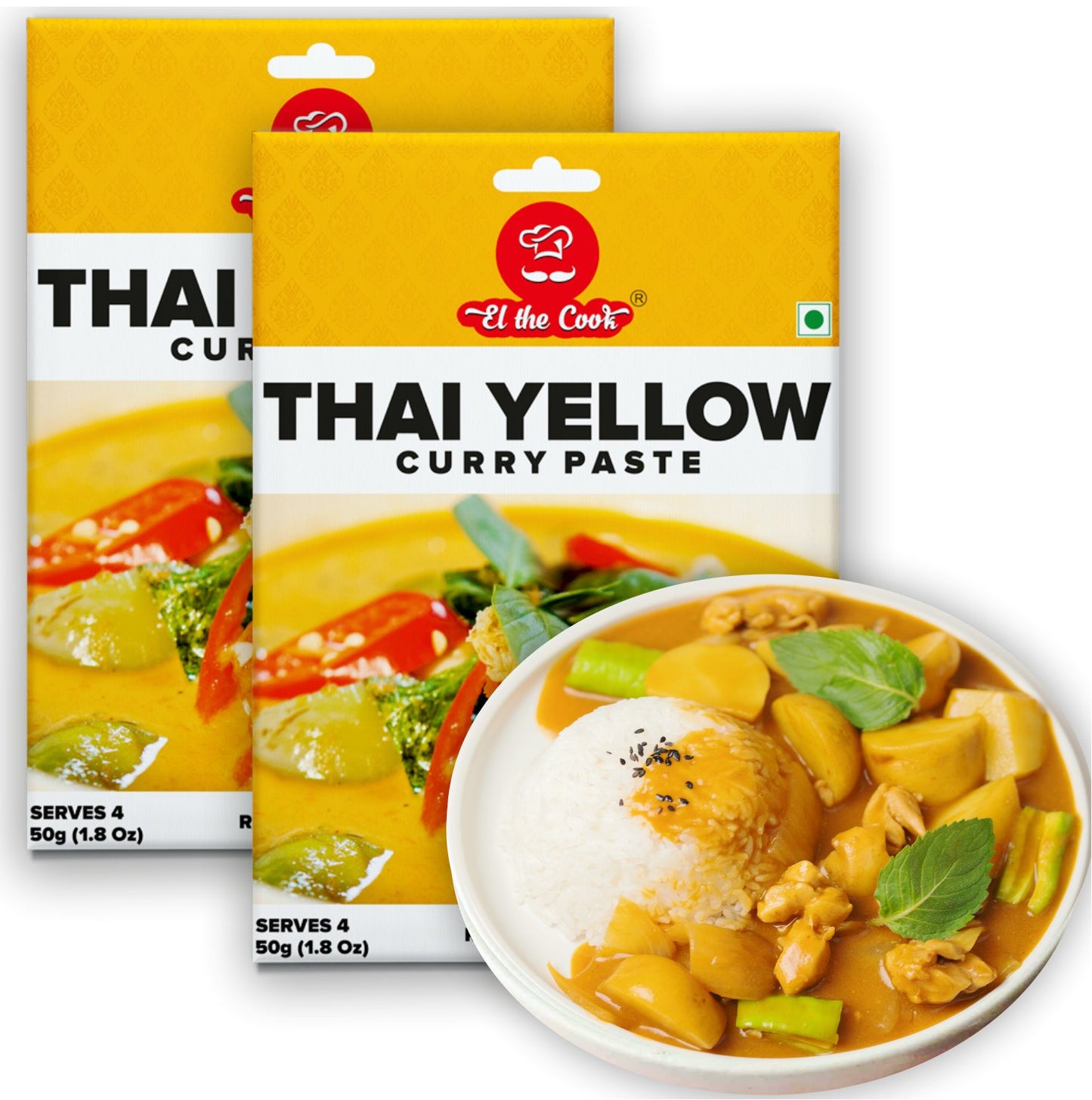 Thai Yellow Curry Paste 50g x 2 Pack